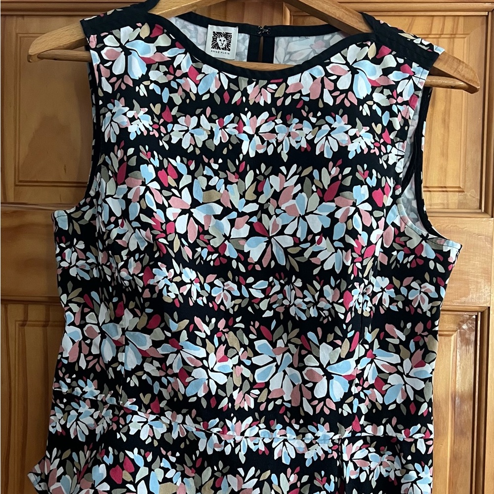 Anne Klein Womens Floral Peplum sleeveless, size 12